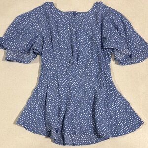Gianni Bini Peplum Top Polka Dot Women's XSmall New